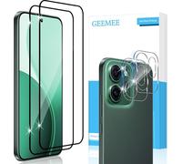 GEEMEE Pellicola Vetro Temperato per Oppo Reno 14F/14 FS (4G/5G), 2 Pezzi Pellicola Protettiva + 2 Pezzi Pellicola Fotocamera, Durezza 9H HD Anti Graffi Anti-Impronte Protettiva Protezione Schermo