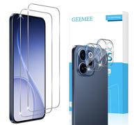 GEEMEE Pellicola Vetro Temperato per OPPO Reno 15F 5G/15 FS 5G, 2+2 Pezzi Pellicola Protettiva+Pellicola Fotocamera, Durezza 9H Anti Graffi Anti-Impronte Protettiva Protezione Schermo