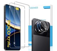 GEEMEE Pellicola Vetro Temperato per Xiaomi Poco F7 PRO/F7 Ultra, 2 Pezzi Pellicola Protettiva + 2 Pezzi Pellicola Fotocamera, 9H Anti Graffi Anti-Impronte Protettiva Protezione Screen Protector
