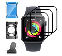 GEEMEE per Apple Watch SE 3 44mm Pellicola Protettiva, 3 Pack Pellicola Protettiva Flessibile HD Impermeabile e indossabile, Non Vetro temperato- Nero