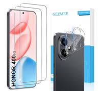 GEEMEE per Honor 400 Pellicola Vetro Temperato, 2 Pezzi Pellicola Protettiva + 2 Pezzi Pellicola Fotocamera, 9H Anti Graffi Anti-Impronte Protettiva Protezione Screen Protector