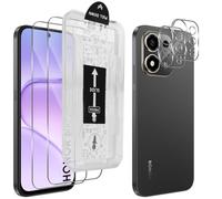 GEEMEE per Honor 600 Smart Vetro Temperato+ Fotocamera Protector Film | 2 + 2 Pezzi 【Installazione Automatica】【Copertura Completa】Durezza 9H Pellicola prottetiva