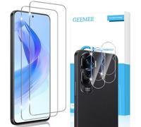GEEMEE per Honor 90 Lite Pellicola Vetro Temperato | 2 Pezzi Pellicola Protettiva + 2 Pezzi Pellicola Fotocamera, 9H Anti Graffi Anti-Impronte Protettiva Protezione