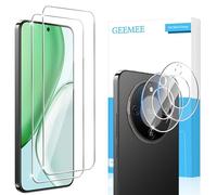 GEEMEE per Honor Magic 8 Lite Pellicola Vetro Temperato, 2 Pezzi Pellicola Protettiva + 2 Pezzi Pellicola Fotocamera, 9H Anti Graffi Anti-Impronte Protettiva Protector