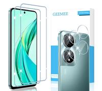 GEEMEE per Honor X7b/Honor 90 Smart Pellicola Vetro Temperato, Pellicola Protettiva + Fotocamera Vetro temperato, 2+2 Pezzi 9H Protezione Schermo Anti Graffi HD Screen Protector