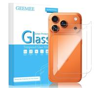 GEEMEE per iPhone 17 Pro Max Back Pellicola Vetro Temperato, 2 Pezzi Durezza 9H Protezione Schermo, Anti Graffi HD Trasparenza Protettiva Screen per iPhone 17 Pro Max
