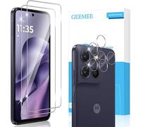 GEEMEE per Motorola Moto G17/G17 Power Pellicola Vetro Temperato, 2 Pezzi Pellicola Protettiva + 2 Pezzi Pellicola Fotocamera, 9H Anti Graffi Anti-Impronte Protettiva Protezione Screen Protector