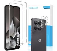 GEEMEE per Motorola Moto G47 Pellicola Vetro Temperato, 2 Pezzi Pellicola Protettiva + 2 Pezzi Pellicola Fotocamera, 9H Anti Graffi Anti-Impronte Protettiva Protezione Screen Protector