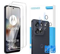 GEEMEE per Motorola Moto G56 5G Pellicola Vetro Temperato, 2 Pezzi Pellicola Protettiva + 2 Pezzi Pellicola Fotocamera, 9H Anti Graffi Anti-Impronte Protettiva Protezione Screen Protector