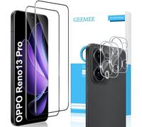 GEEMEE per Oppo Reno 13 PRO 5G Pellicola Vetro Temperato + Fotocamera Vetro temperato, 2+2 Pezzi 9H Protezione Schermo, Anti Graffi HD Protettiva Screen Protector