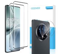 GEEMEE per Realme 14 Pro 3D Vetro Temperato, 2+2 Pezzi Pellicola Vetro Temperato e Fotocamera Vetro temperato, 9H Protezione Schermo, Anti Graffi HD Protettiva