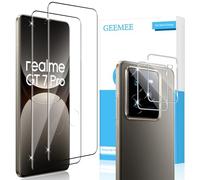 GEEMEE per Realme GT 7 PRO/Realme GT7 PRO Pellicola Vetro Temperato + Fotocamera Vetro temperato, 2+2 Pezzi 9H Protezione Schermo, Anti Graffi HD Protettiva Screen Protector