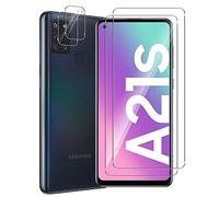 GEEMEE per Samsung Galaxy A21s Pellicola Vetro Temperato+Fotocamera Vetro temperato, 【2 Pack +2 Pack 】 Anti Graffi HD Trasparenza Protettiva Screen Protector Film