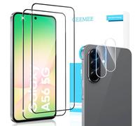 GEEMEE per Samsung Galaxy A56 5G Pellicola Vetro Temperato, 2 Pezzi Pellicola Protettiva + 2 Pezzi Pellicola Fotocamera, Durezza 9H HD Anti Graffi Anti-Impronte Protettiva Protezione Schermo