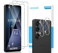 GEEMEE per Sony Xperia 1 VII Pellicola Vetro Temperato, 2 Pezzi Pellicola Protettiva + 2 Pezzi Pellicola Fotocamera, 9H Anti Graffi Anti-Impronte Protettiva Protezione Screen Protector