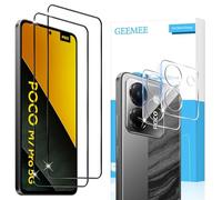 GEEMEE per Xiaomi Poco M7 Pro 5G Pellicola Vetro Temperato, 2 Pezzi Pellicola Protettiva + 2 Pezzi Pellicola Fotocamera, Durezza 9H HD Anti Graffi Anti-Impronte Protettiva Protezione Schermo