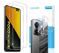 GEEMEE per Xiaomi Poco M7 Pro 5G Pellicola Vetro Temperato, 2 Pezzi Pellicola Protettiva + 2 Pezzi Pellicola Fotocamera, 9H Anti Graffi Anti-Impronte Protettiva Protezione Screen Protector