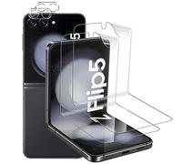GEEMEE TPU Flessibile Vetro Temperato+Fotocamera Pellicola Protettiva Compatibile con Samsung Galaxy Z Flip 5,【2 Pezzi+2 Pezzi】 9H Protezione Schermo Protettiva Morbida Anti Graffi HD Trasparenza