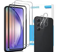 GEEMEE Vetro Temperato + Fotocamera Pellicola Protettiva Compatibile con Samsung Galaxy A54,【2 Pezzi+2 Pezzi】 9H Protezione Schermo, Anti Graffi HD Trasparenza Protettiva Screen Protector