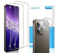 GEEMEE Vetro Temperato per OPPO A5 Pro 4G/5G Pellicola, 2 Pezzi Pellicola Protettiva +2 Pezzi Pellicola Fotocamera, 9H Anti Graffi Anti-Impronte Protettiva Protezione Screen Protector