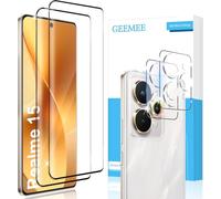 GEEMEE Vetro Temperato per Realme 15, 2+2 Pezzi 3D Pellicola Vetro Temperato e Fotocamera Vetro temperato, 9H Protezione Schermo, Anti Graffi HD Protettiva Screen Protector