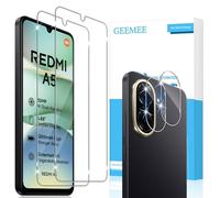 GEEMEE Vetro Temperato per Xiaomi Redmi A5 4G/Xiaomi Poco C71, 2 Pezzi Pellicola Protettiva +2 Pezzi Pellicola Fotocamera, 9H Anti Graffi Anti-Impronte Protettiva Protezione Screen Protector