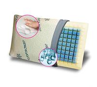 GEEMMA s.r.l. Cuscino memory foam REFRIGERANTE E LAVABILE, modello saponetta, alto 13 cm con tessuto rinfrescante COOLER gel