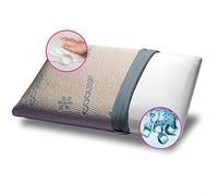 GEEMMA s.r.l. Cuscino Memory Fresco, Rigido ma Avvolgente, Modello saponetta e cervicale, Alto 12 cm per 40x70 cm con Tessuto rinfrescante Cooler