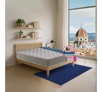 GEEMMA s.r.l. Materasso a molla Piazza e mezzo rigido 120X195 Cm ortopedico, capovolgibile lato rigido/semirigido Massaggiante H21cm, contro il mal di schiena, tessuto anallergico - MOD. MASSAGE.21