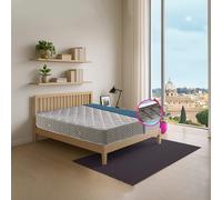 GEEMMA s.r.l. Materasso a molla Piazza e mezzo rigido 120X200 Cm ortopedico, capovolgibile lato rigido/semirigido Massaggiante H21cm, contro il mal di schiena, tessuto anallergico - MOD. MASSAGE.21