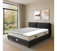 GEEMMA s.r.l. Topper Materasso Memory Foam Alto 5 cm con Tessuto Antimicrobico Sfoderabile in Argento Dispositivo Medico Francese 140x195