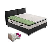 GEEMMA s.r.l. Topper Materasso, Sopramaterasso in Memory Foam a Zone Differenziate con Tessuto Argento Anallergico Sfoderabile, Alto 6 Cm, per Letto Matrimoniale 170x195 Cm