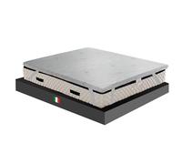 GEEMMA s.r.l.Topper Matrimoniale Correttore Ortopedico in Caucciu Foam H6 cm, Coprimaterasso a Densità Alta con Tessuto Antimicrobico in Argento Sfoderabile, 165x200 cm