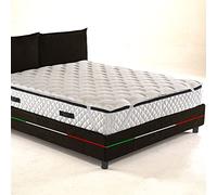 GEEMMA s.r.l. Topper per materasso imbottito in fibra molto anallergicaAlto 3/4 cm, correttore con elastici angolari per fissarlo al materasso, Topper matrimoniale 160x190 Cm