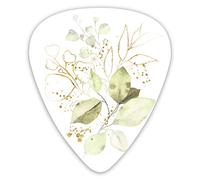 Geen Leaves Golden Herbs Plants Bouquet Isolato Plettri per chitarra 12 confezioni - Varietà Plettri per chitarra Plettri Sottili, Medi, Pesanti 0 .46/0,71/0,96 mm