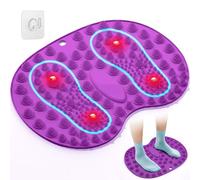 GEENOA Tappetino per massaggio ai piedi, tappetino per riflessologia del piede, tappetino per agopressione a forma di piede, per rilassamento dei piedi, cuscinetto per punti di pressione, per