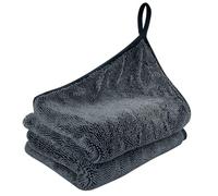 Geentargetel Waterjake Ultra-Wipes - Set di 2 panni per la doccia, in microfibra, per la pulizia dell'auto, in microfibra, 40 x 60 cm (grigio)