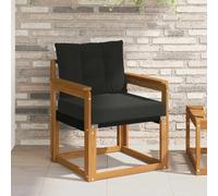 GeenYuu 2 divani da esterni in legno di acacia massiccio naturale, resistente alle intemperie, con comodi cuscini, espandibili, ideale per terrazza, balcone, giardino d'inverno e veranda