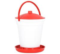 GeenYuu Abbeveratoio automatico per pollame, 18 l, materiale PP resistente alle intemperie, con maniglia per il trasporto, per stalla e pascolo, distributore di cibo e ciotola per acqua, per polli
