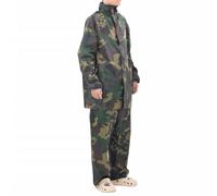 GeenYuu Abbigliamento impermeabile da uomo, 2 pezzi, con cappuccio, in poliestere impermeabile, taglia L, elastico in vita, protezione dalle intemperie, per escursionismo, campeggio, bicicletta
