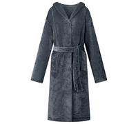 GeenYuu Accappatoio con cappuccio, blu navy, in flanella, 110 x 110 cm, con cappuccio extra caldo e pratica tasca, leggero tuta da casa per uomo e donna per sentirsi bene e rilassarsi a casa