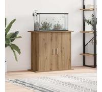 GeenYuu Artisan Oak - Supporto per acquario, 81 x 36 x 73 cm, con 3 ripiani, scaffale per acquari e terrari, stabile, resistente, salvaspazio, supporto per mobili
