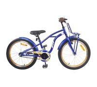 GeenYuu Bicicletta per bambini da 20 pollici, blu scuro, in acciaio, con parafango e campanello, per 6-11 anni, stabile due ruote con freno a contropedale, ideale per il tempo libero, la città e il
