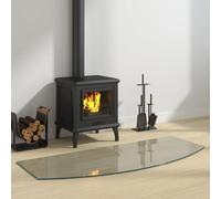 GeenYuu Braciere in vetro trasparente, 120 x 50 cm, vetro temperato resistente al calore, piastra di base per camino come protezione dalle scintille e protezione del pavimento per parquet e laminato