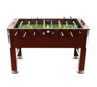 GeenYuu Calciobalilla in acciaio con MDF marrone, 140 x 74,5 x 87,5 cm, stabile, con gambe regolabili e manici antiscivolo, per bambini e adulti, tempo libero, gioco e competizione a casa