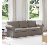 GeenYuu Divano in tessuto tortora, 215 x 82 x 80 cm, con robusto telaio in metallo, cuscino imbottito ergonomico, rivestimento rimovibile, versatile come divano, divano angolare o paesaggio per