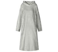 GeenYuu Felpa con cappuccio grigia in morbida flanella, taglia S, con grande tasca e cappuccio extra caldo per ore comode a casa, ideale come abbigliamento da salotto e tuta per il tempo libero per