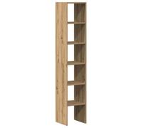 GeenYuu Libreria impilabile, 2 pezzi, in rovere Artisan, 30 x 30 x 80 cm, con molto spazio per ufficio, corridoio, cantina e lavanderia, armadio versatile con scomparti e anta