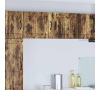 GeenYuu Lucca - Armadio da cucina in legno di quercia affumicata, 50 x 31 x 40 cm, per interni moderni, durevole, con cornice per riporre la cucina e lo spazio