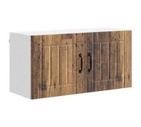 GeenYuu Mobiletto da cucina Lucca in legno vecchio materiale in legno 80 x 31 x 40 cm interno moderno armadio a muro durevole stabile pratico